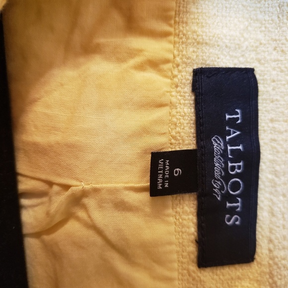 TALBOTS Linen Blend Lemon Meringue Jacket ***FIRM*** - Picture 8 of 8